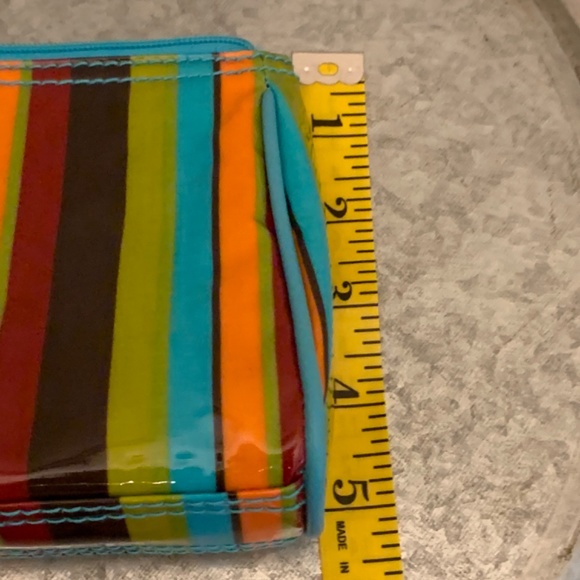 Cosmetic / Makeup bag HADAKI Scoop Pod Case Striped Vinyl New but vintage look - Picture 7 of 9